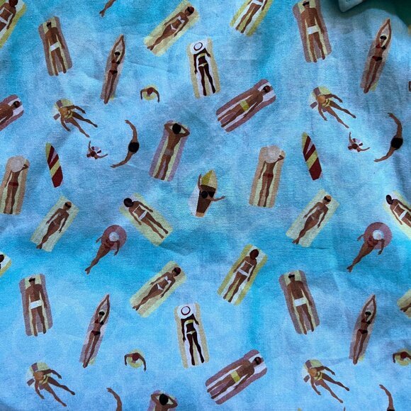 Bugatchi Men’s Shirt Novelty Print Sunbathers Beach Button-Up Short Sleeve | 3XL - Picture 6 of 11